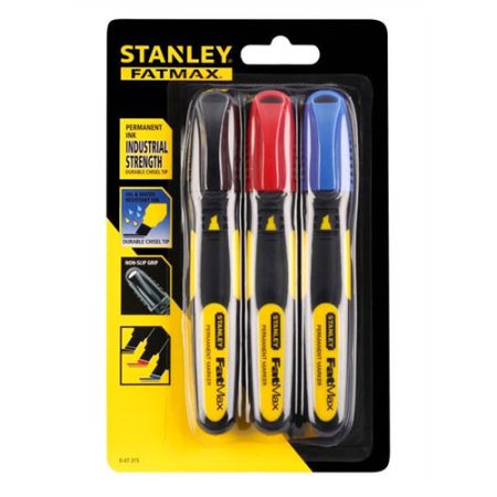 STANLEY FATMAX MULTICOLOR 3 SZÍNŰ JELÖLŐFILC 3DB