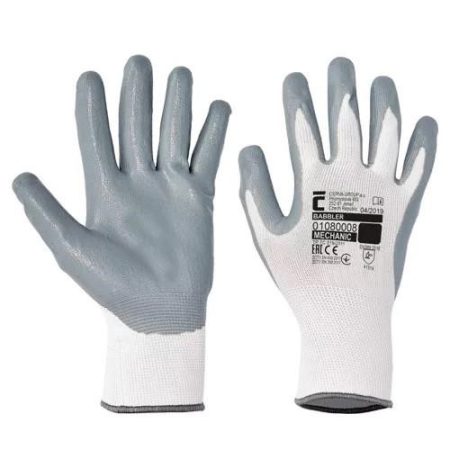 BABBLER nylon nitril mártott kesztyű_szürke/fehér_10
