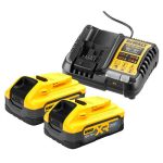   Dewalt DCB1104-XJ XR 10.8-18V akkumulátor töltő + 2db DCBP518-XJ POWERSTACK Akku