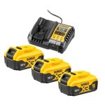   Dewalt DCB1104P2-XJ XR 10.8-18V akkumulátor töltő + 3 db DCB184-XJ Akku