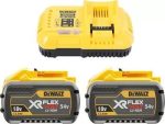   18V/54V FLEXVOLT gyorstöltő + 2 db 18V/54V XR FLEXVOLT akkumulátorral 12.0 Ah