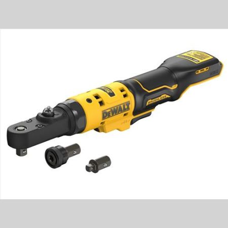 DeWalt 12V akkus racsnis csavarkulcs 1/4"/ 3/8",75 Nm, Akku és töltő nélkül papírdobozban