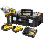   DeWalt Akkus 18V NAGY NYOMATÉKÚ ÜTVECSAVAROZÓ 1/2" 1626 NM,koffer, töltő és 2x 5Ah powerstack akku