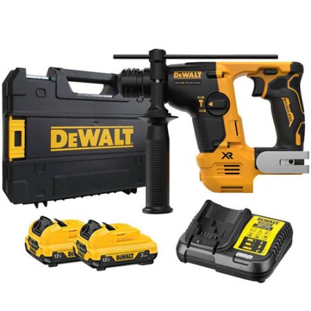 Dewalt 12V Akkumulátoros Fúrókalapács 2 x 3 Ah Akkumulátorral, töltő, koffer