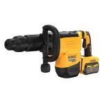   Dewalt 54V XR FLEXVOLT 10 kg vésőkalapács, SDS-Max, 2 × 9 Ah töltő, koffer + töltő Kofferben + AJÁNDÉK 54V XR  9AH akkumulátor