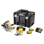    Dewalt 18V XR szénkefe nélküli kombinált készlet – 2 × 5,0 Ah  + ajándék  DEWALT munkavédelmi cipő (részletek a leírásban)