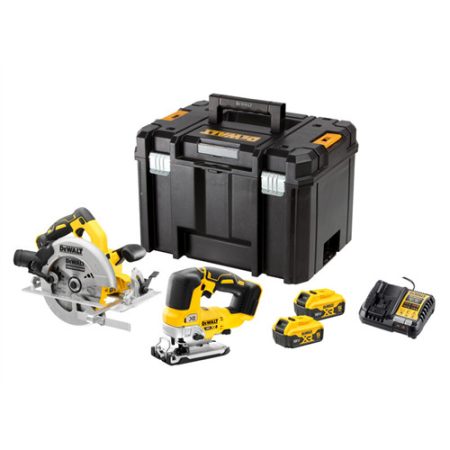  Dewalt 18V XR szénkefe nélküli kombinált készlet – 2 × 5,0 Ah  + ajándék  DEWALT munkavédelmi cipő (részletek a leírásban)