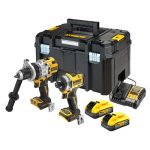   DeWalt DCK2200H2T-QW akkus gép szett  (DCD1007 + DCF860 + 18V/2x5,0Ah PowerStack) Tstak + ajándék munkavédelmi cipő (részletek a leírásban)