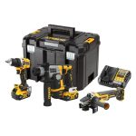   DeWALT 18V Akkus gépszett (DCD800+DCG405+DCH172)2x5,0Ah,Tstak VI+ ajándék „egy pár DEWALT munkavédelmi cipő” (részletek a leírásban)