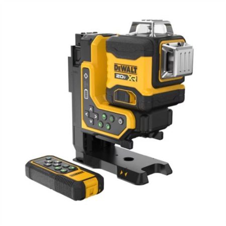 DEWALT DCLE34035B Zöld önszintező x3 360  keresztlézer távírányítóval 18V akku és töltő nélkül