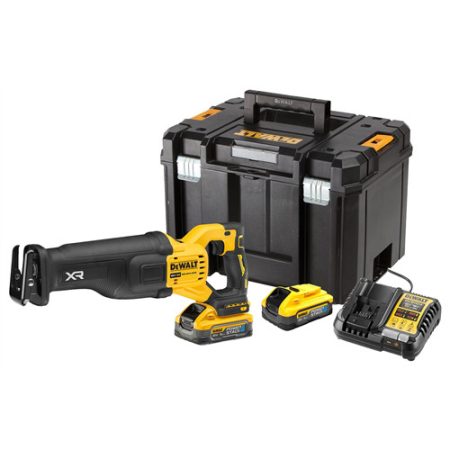 DeWalt akkus orrfűrész 18 V, 300 mm,Szénkefementes,2 x 5 Ah akku + töltő,TSTAK kofferben 