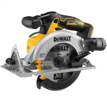 18V XR kefe nélkül 165mm körfűrész akku és töltő nélkül