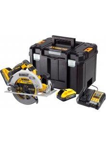 18V XR szénkefe nélküli 190 mm-es körfűrész, 2×5Ah POWERSTACK akku, TSTAK kofferben
