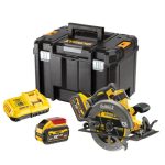   Dewalt DCS578NT-XJ 54V XR akkus körfűrész töltő+ 2x 9Ah akku TSTAK kofferben + AJÁNDÉK 54V XR Flexvolt 9AH akkumulátor