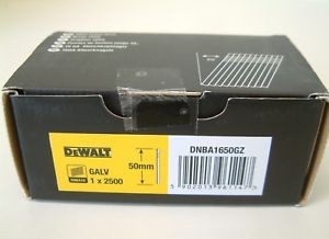 Dewalt 16GA 20 DEG FINISH NAIL 50MM GALV 2.5M