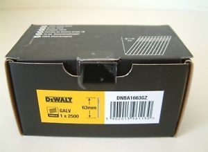 Dewalt 16GA 20 DEG FINISH NAIL 63MM GALV 2.5M