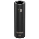 DeWalt 15 mm 1/2" dugókulcs (mély)