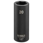 DeWalt 20 mm 1/2" dugókulcs (mély)